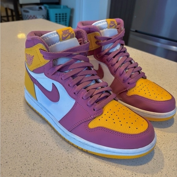 Nike Women's Vibrant Purple and Yellow Sneakers - Picture 5 of 9